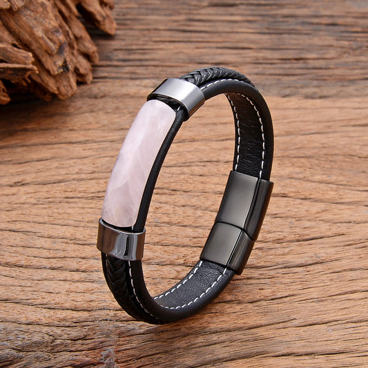 Obsidian™ – Pulsera de Piedra & Acero