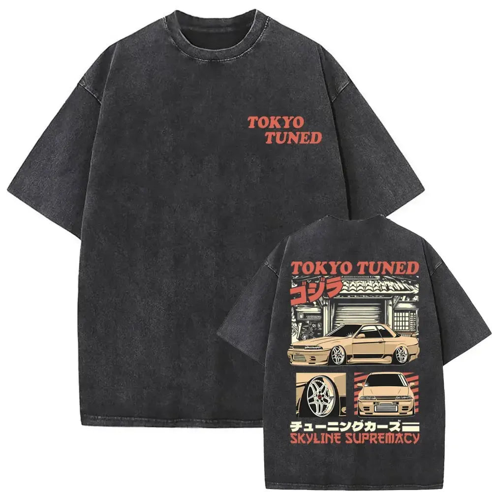Retro Graphic – Camiseta Vintage Oversize en color Q05895-Negro — Noembre