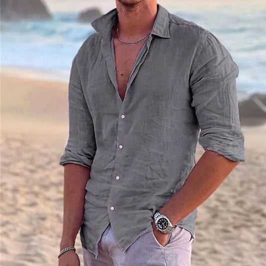 CAMISA CUELLO MAO ARES en color Negro — Noembre
