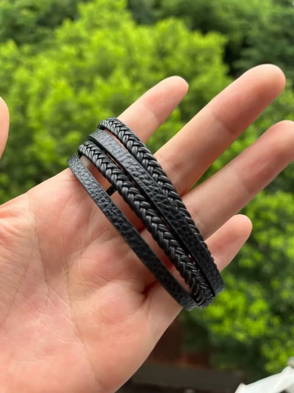 Raven™ – Pulsera de Cuero Trenzado