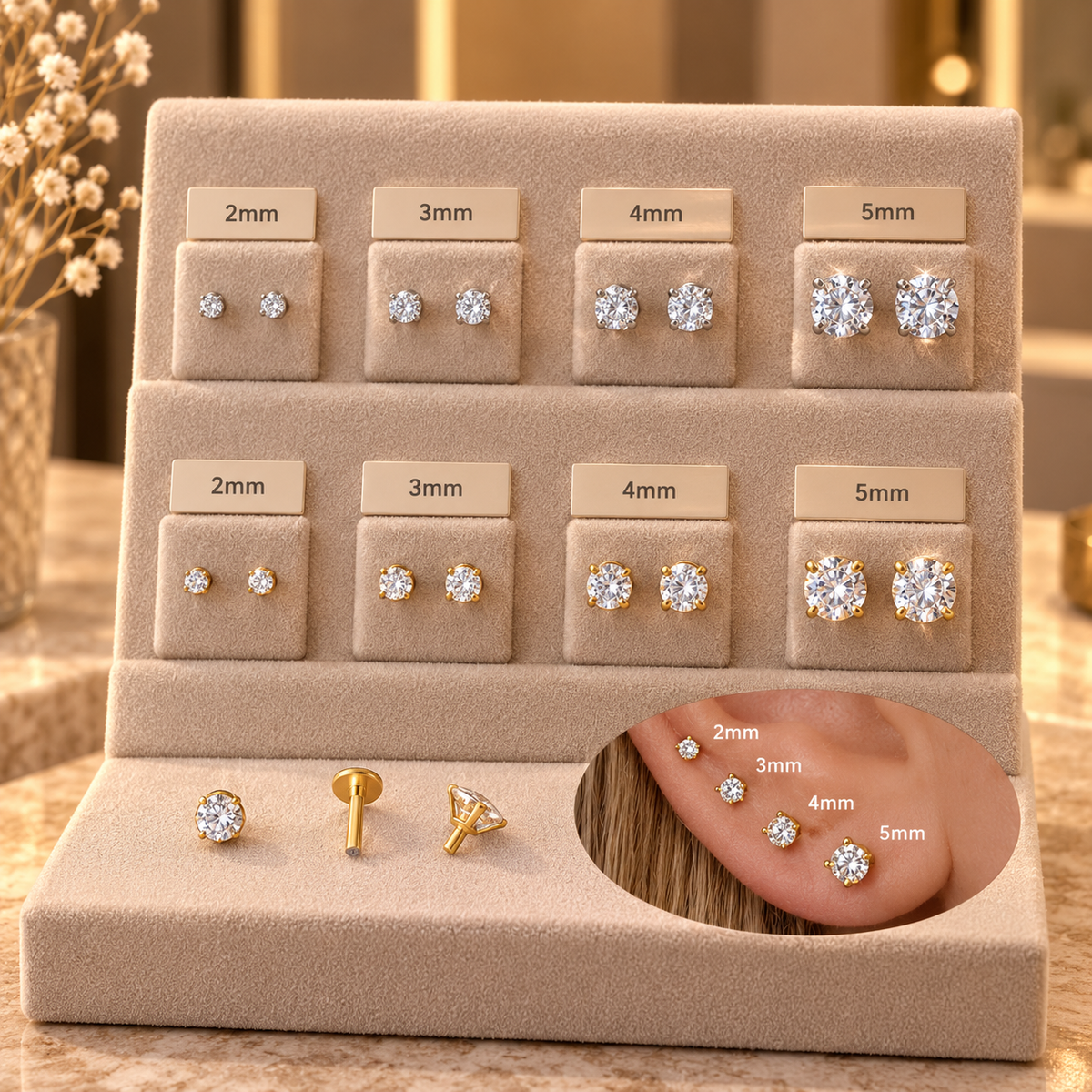 PENDIENTES SPIKE NOX en color Plata — Noembre