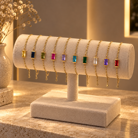 PULSERA DE ESLABONES ALBA en color Blanco — Noembre