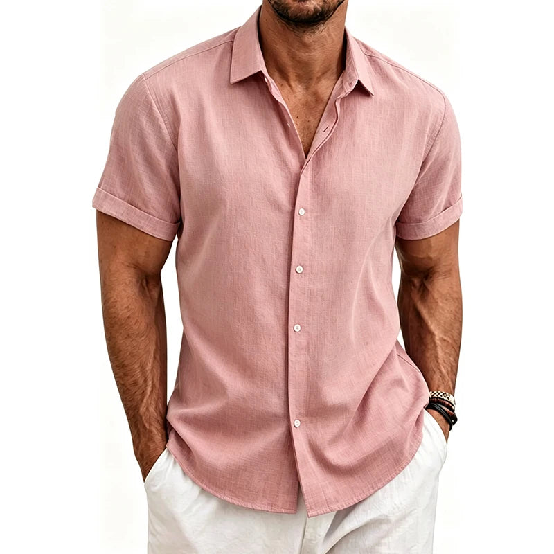 Monaco – Camisa Casual de Algodón en color Verde — Noembre
