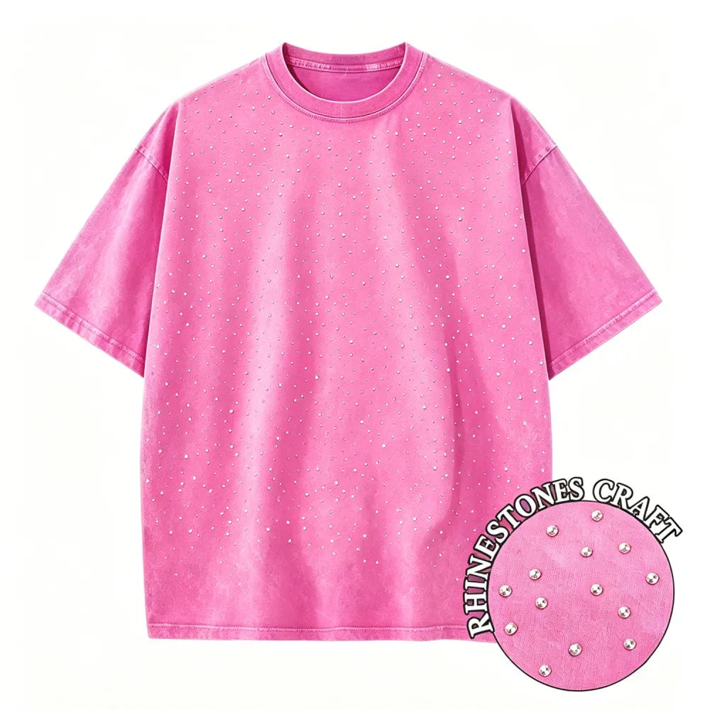 CAMISETA NOLA VINTAGE EFECTO LAVADO en color Morado — Noembre