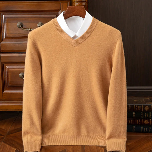 JERSEY DE LANA CUELLO PICO MATEO en color Rojo — Noembre