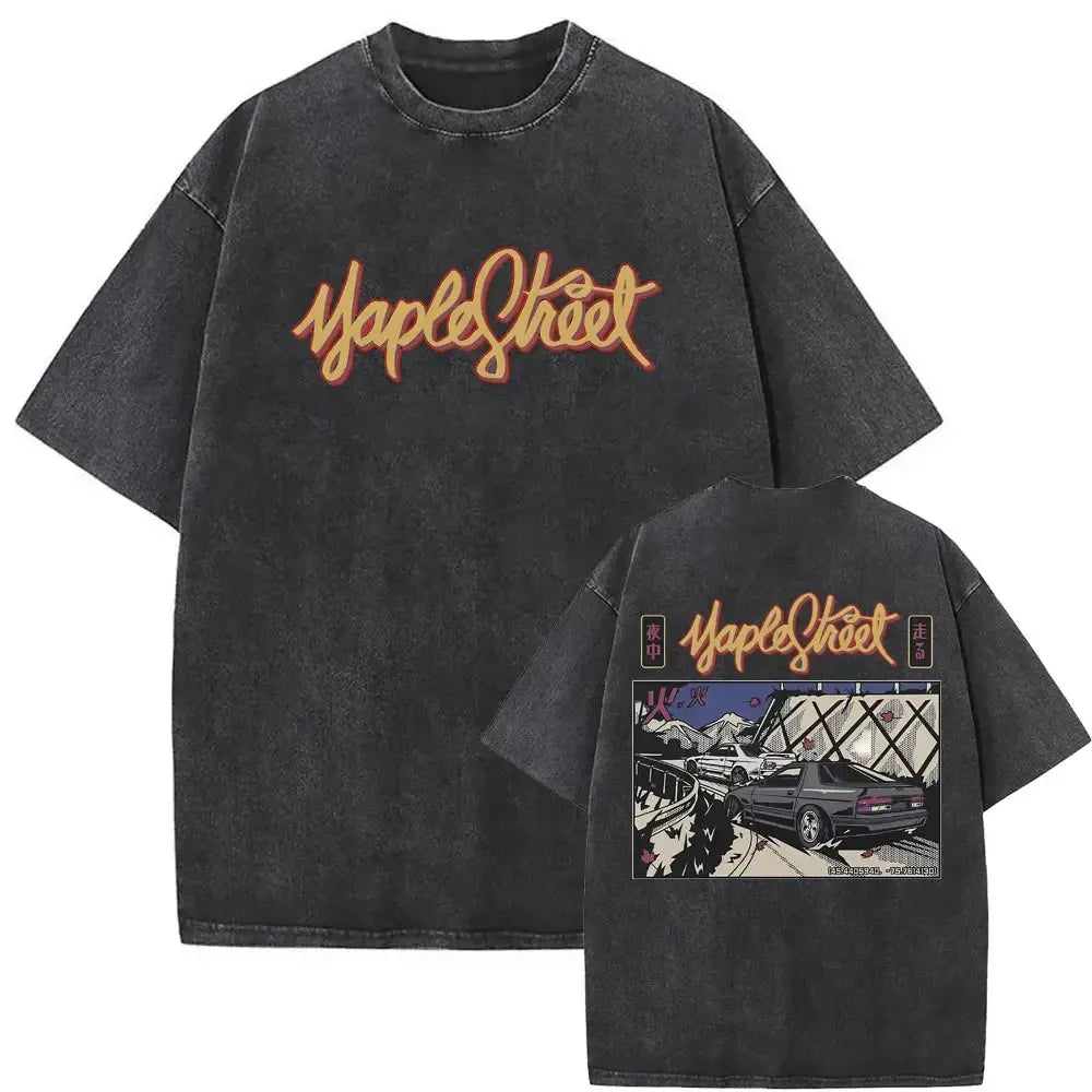 Retro Graphic – Camiseta Vintage Oversize en color Q05163-Negro — Noembre