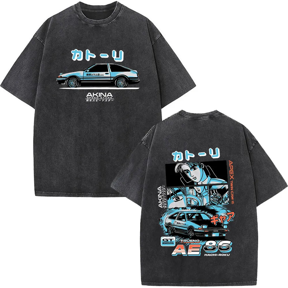 Retro Graphic – Camiseta Vintage Oversize en color Q05164-Q05165-Negro — Noembre