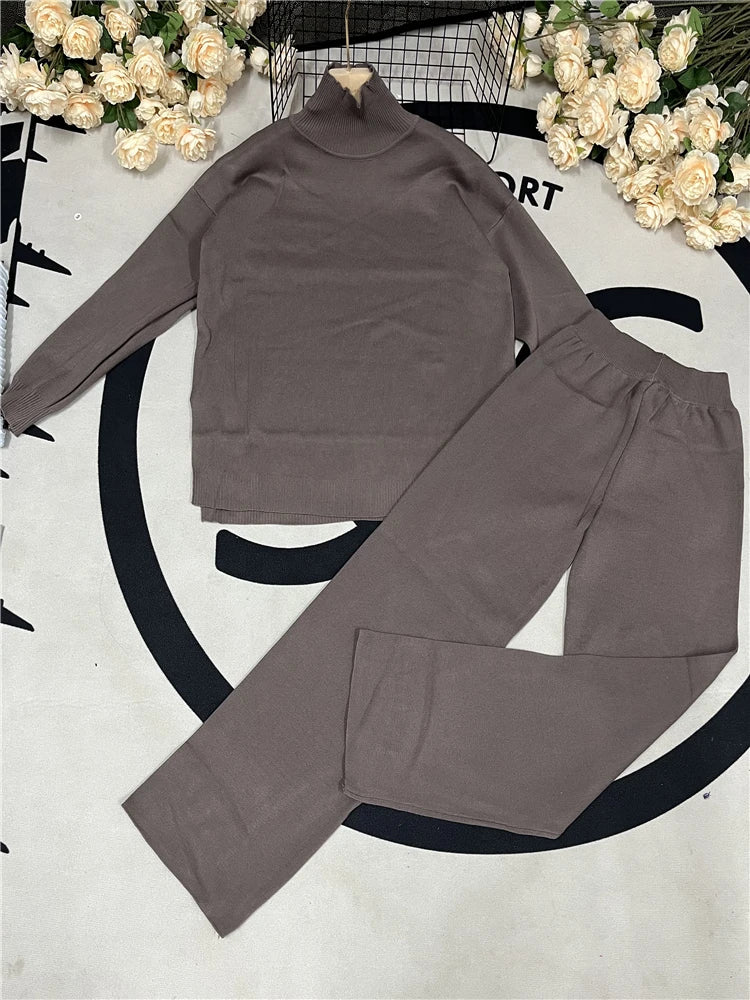 CONJUNTO MAELLE DE PUNTO en color Marrón — Noembre