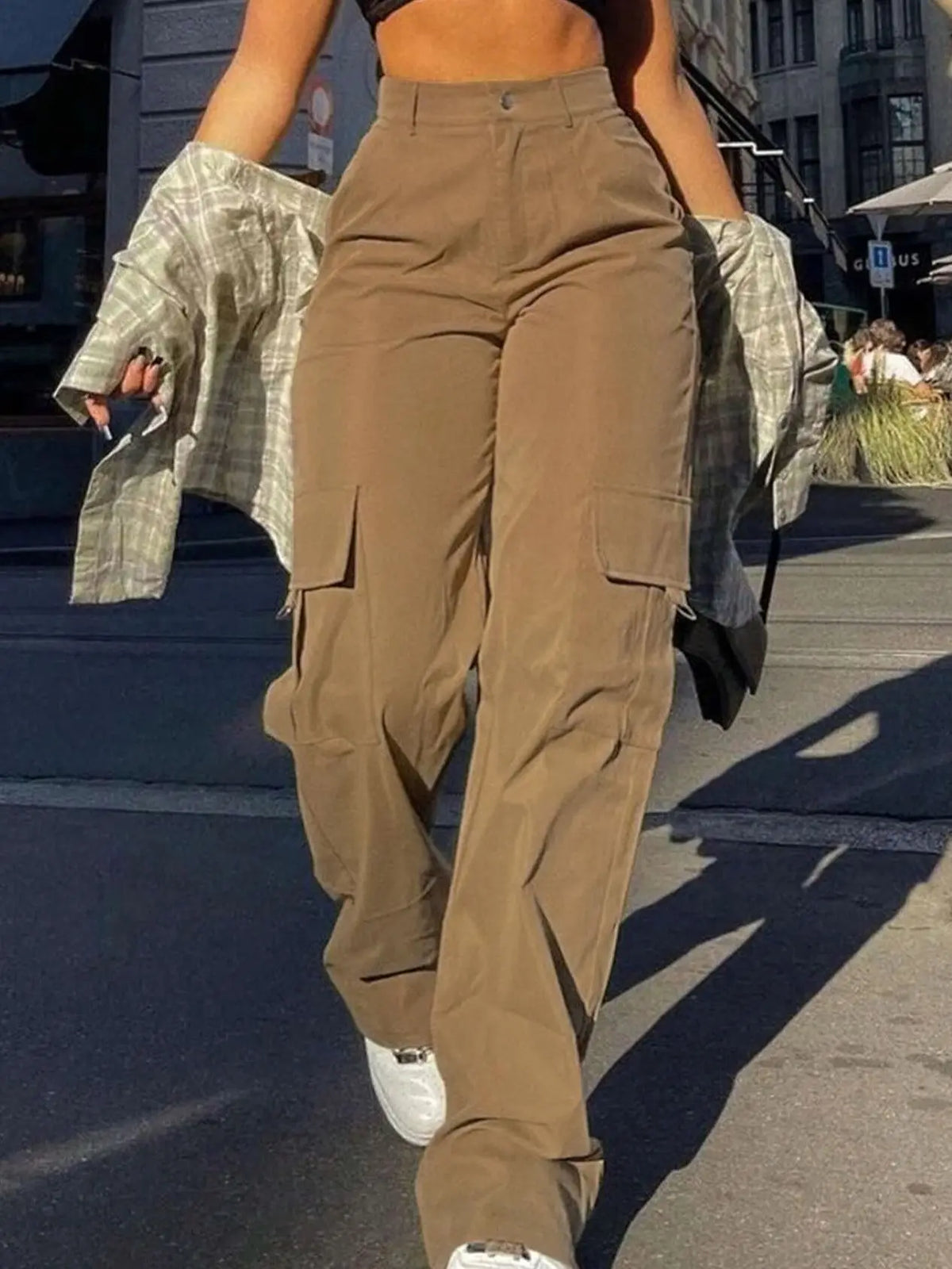 PANTALÓN CARGO ZOE DE TIRO ALTO