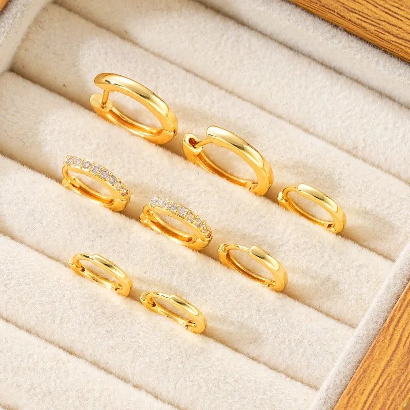 SET DE PENDIENTES DE ARO KAIA DORADOS