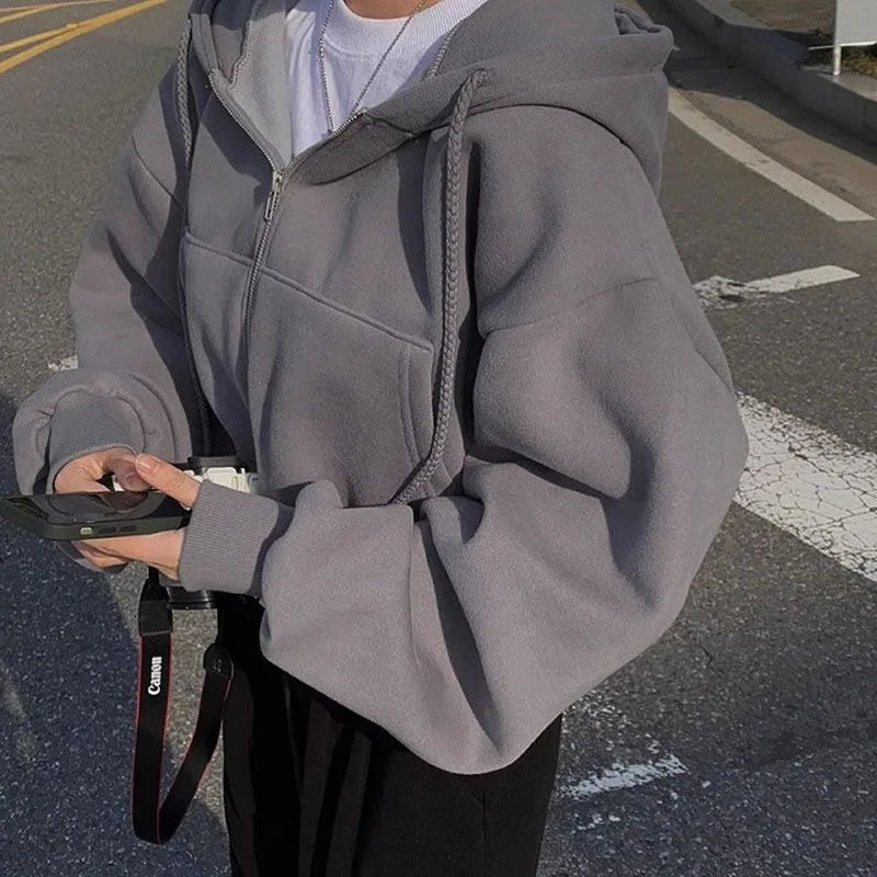 SUDADERA CORTA LYRA CON CREMALLERA
