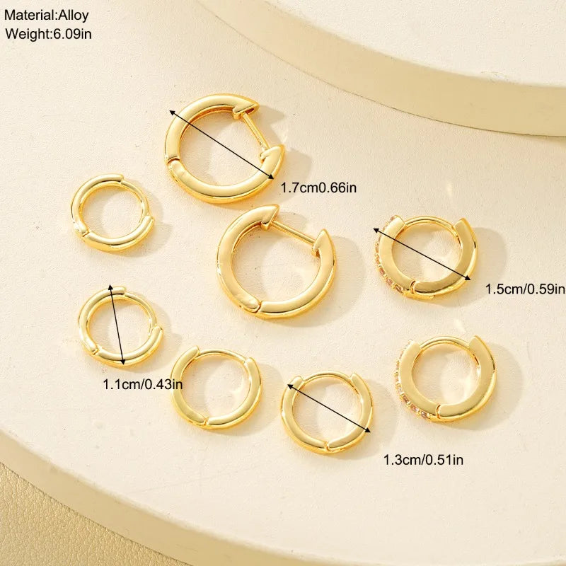 SET DE PENDIENTES DE ARO KAIA DORADOS