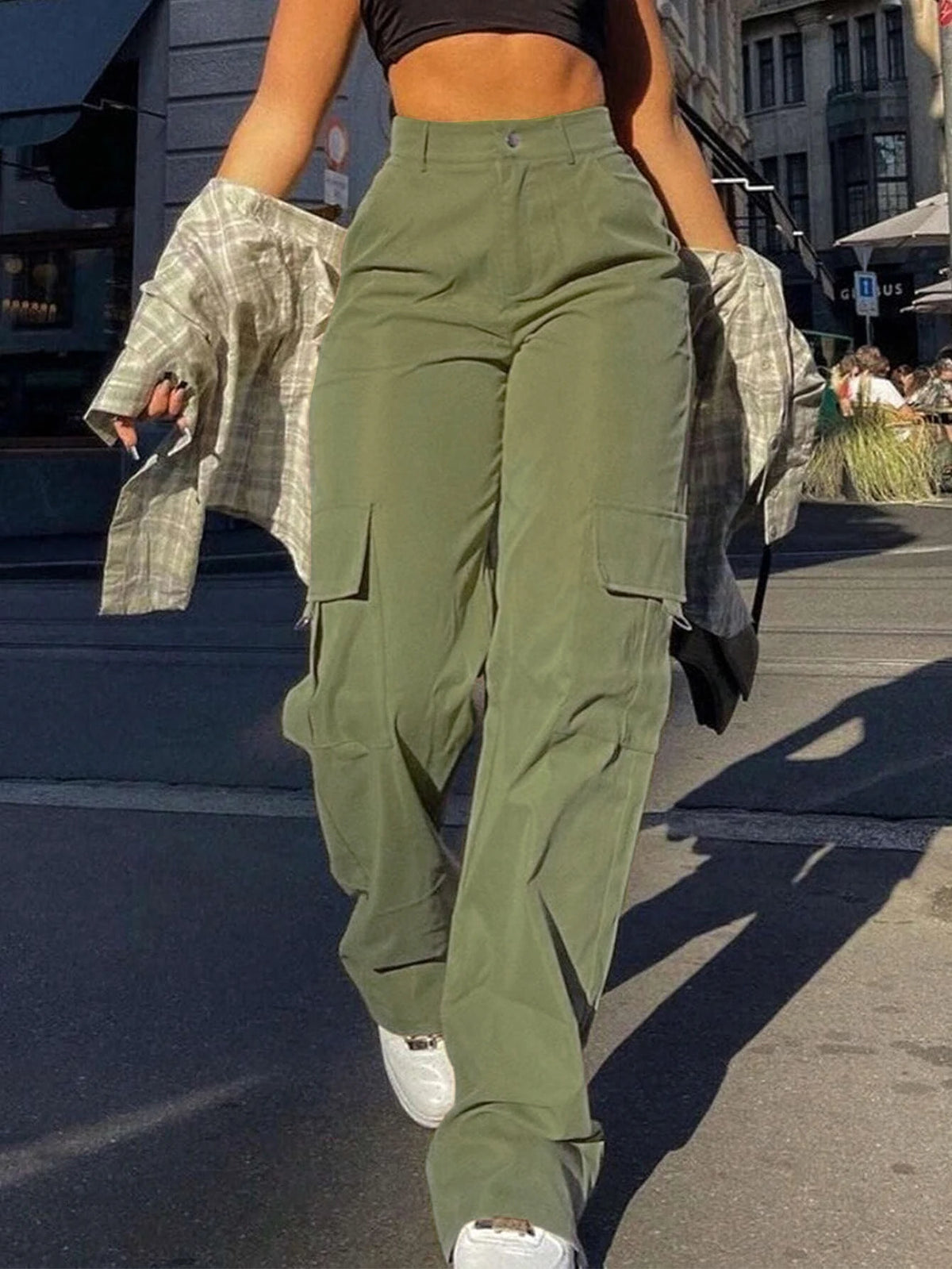 PANTALÓN CARGO ZOE DE TIRO ALTO