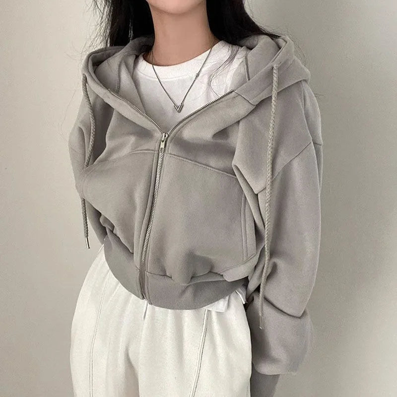 SUDADERA CORTA LYRA CON CREMALLERA