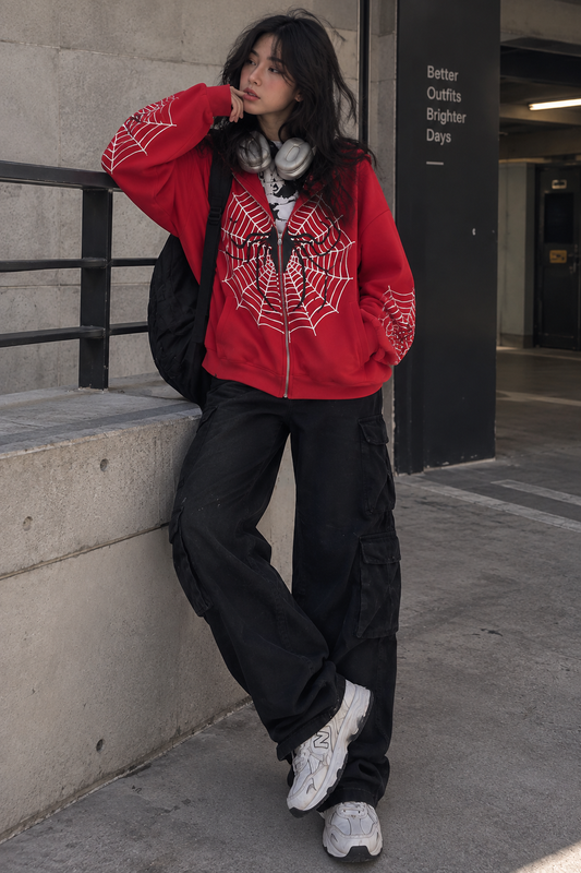 SUDADERA KIRA Y2K ANIMAL PRINT en color Negro — Noembre
