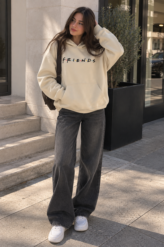 SUDADERA NORA CON CAPUCHA en color Beige — Noembre