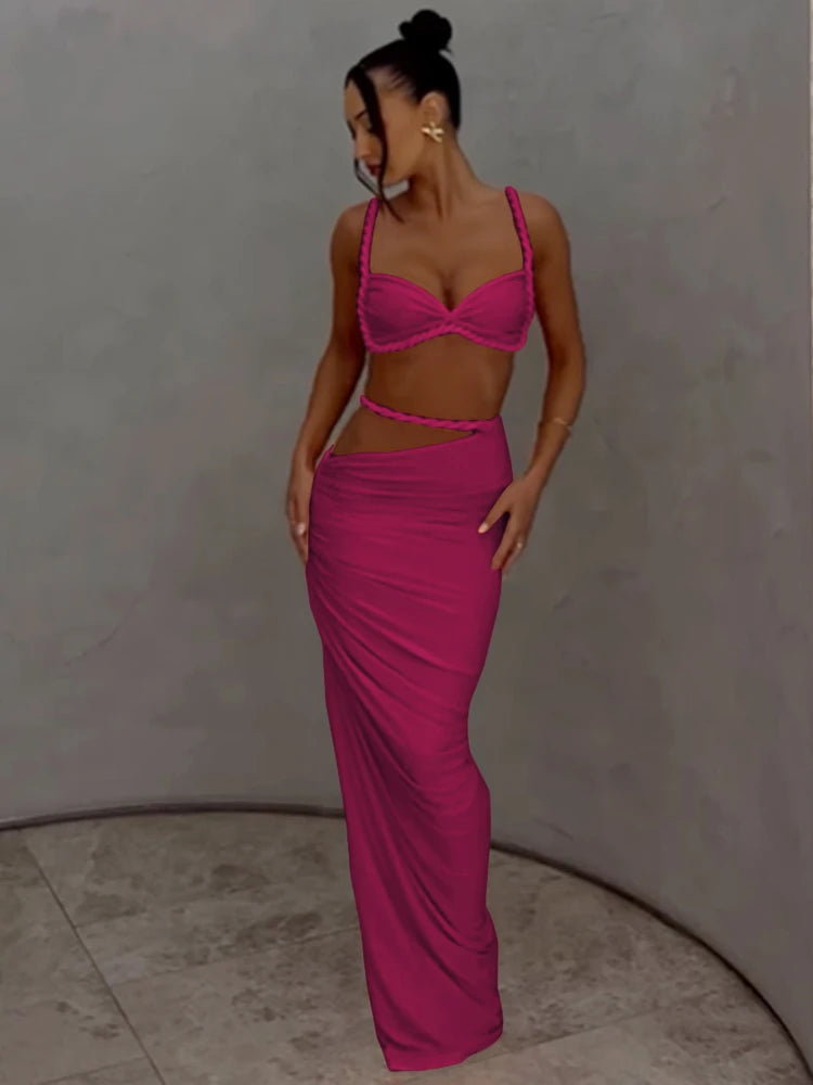 CONJUNTO MAXI IBIZA HALTER en color Azul — Noembre