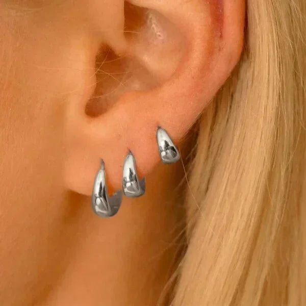 SET DE PENDIENTES DE ARO KAIA DORADOS