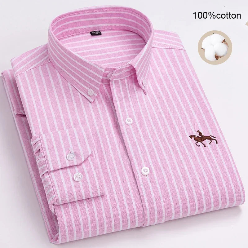 CAMISA OXFORD ELIAS en color Cuadrados blanca — Noembre
