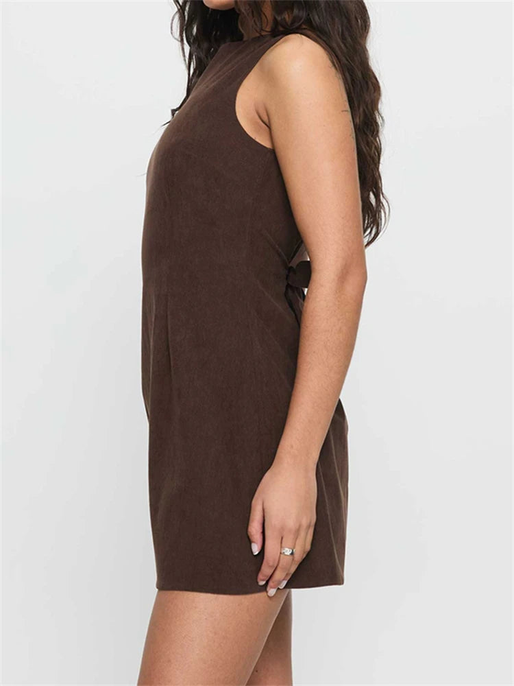 VESTIDO MINI LIORA CHOCOLATE