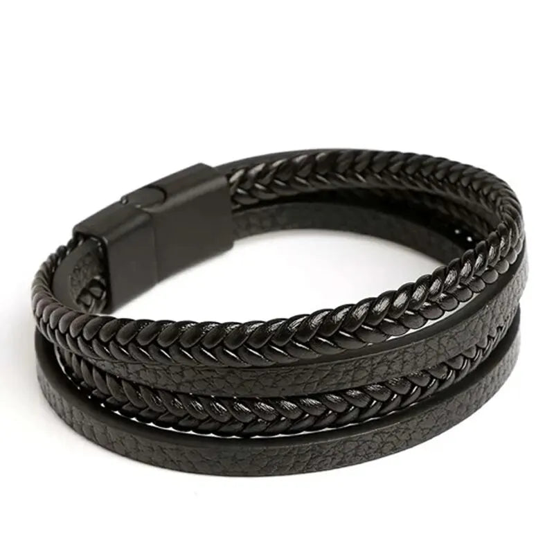 Raven™ – Pulsera de Cuero Trenzado