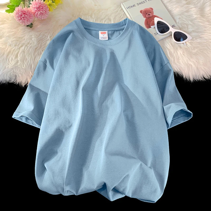 Urban Essential – Camiseta Oversize 100% Algodón en color Azul real — Noembre
