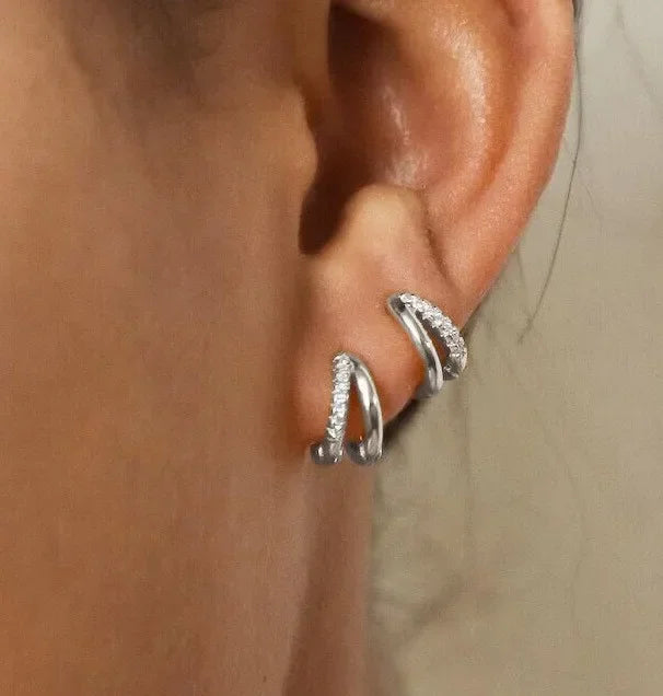 SET DE PENDIENTES DE ARO KAIA DORADOS