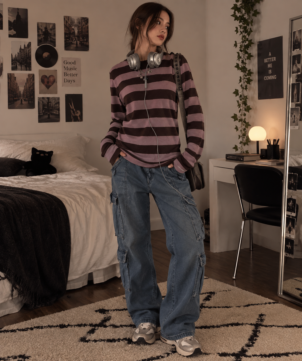 TOP CORTO VERA DE RAYAS en color Rojo-Marrón — Noembre