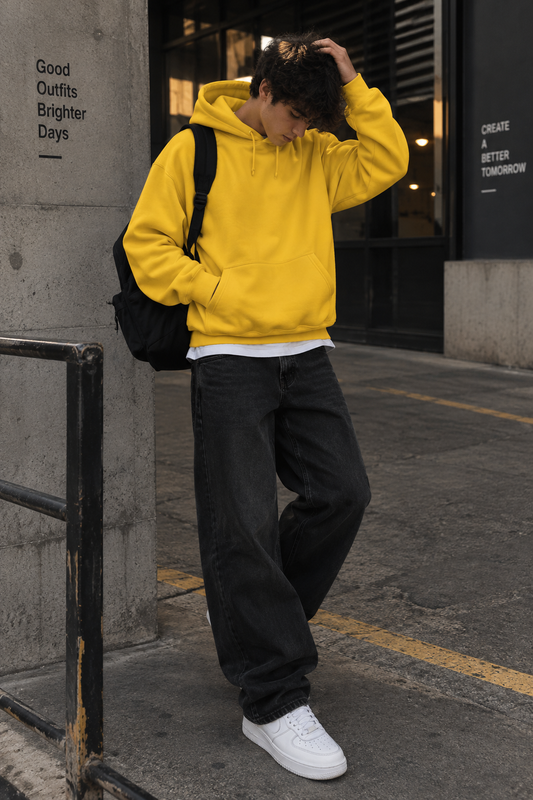 Urban Core – Hoodie Essential en color Amarillo — Noembre